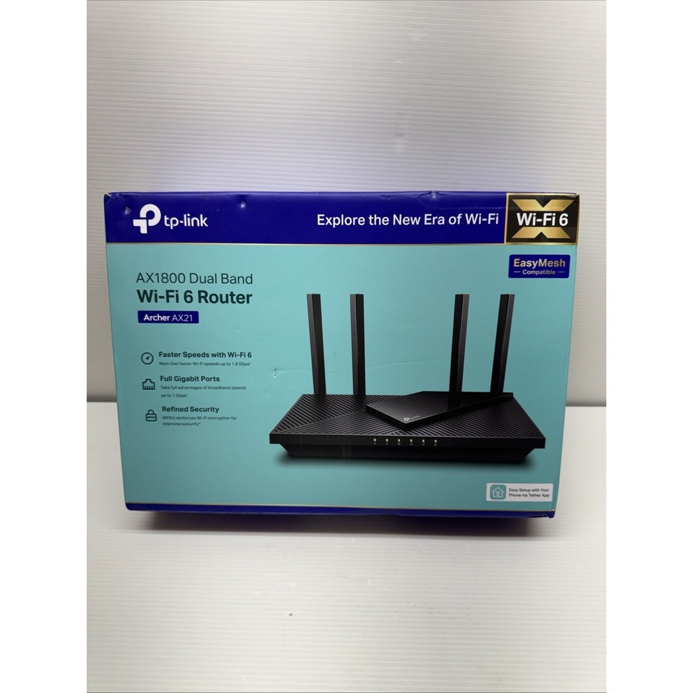 TP-Link Archer AX21 V4 AX1800 WiFi 6 Dual Band EasyMesh